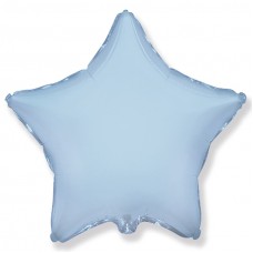 Шар (9''/23 см) Мини-звезда, Голубой, Макарунс, 1 шт.